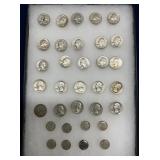 1936-64 WASHINGTON 25C, 1951-96 DIMES