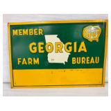 SST EMB. GA FARM BUREAU SIGN 14X9 1/2