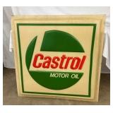 EMB. PLASTIC CASTROL MOTOR OIL SIGN