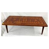 EARLY HEAVILY INLAYED HANDMADE TABLE