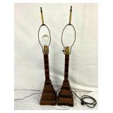 NICE EARLY HANDMADE INLAYED LAMPS