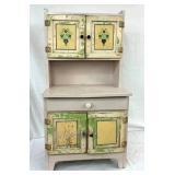 CHILDS WOODEN STEPBACK CUPBOARD
