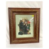 "A SERIOUS CASE" PRINT W/ OAK FRAME