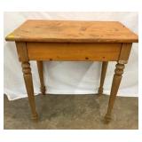 EARLY PRIM. PINE TABLE W/ DRAWER