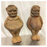 RARE EARLY TWEEDLEDEE/TWEEDLEDUM ANDIRONS