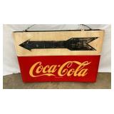 DST COCA COLA SLED ARROW SIGN 