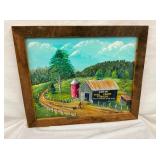 OIL ON CANVAS MAIL POUCH PICTURE