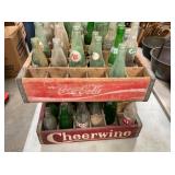 CHEERWINE CRATE AND VARIOUS BOTTLES