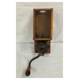 UNUSUAL GLASS FRONT COFFEE GRINDER