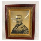 NICE OAK FRAMED CHARCOIL PICTURE