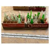 CHERWINE CRATE AND VARIOUS BOTTLES