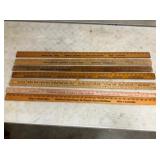 COLLECTION EARLY WOODEN ADV. YARD STICKS