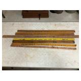 COLLECTION EARLY WOODEN ADV. YARD STICKS