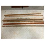 COLLECTION EARLY WOODEN ADV. YARD STICKS