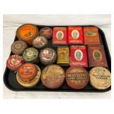 COLLECTION VARIOUS TOBACCO TINS