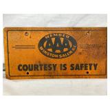 EARLY HEAVY METAL AAA LIC. PLATE 12X8