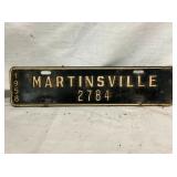 1958 MARTINSVILLE CITY TAG