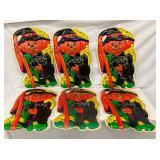EARLY EMB. PLASTIC HALLOWEEN DECORATIONS
