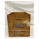 EARLY WOODEN KARO BOX 18X12