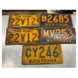 COLLECTION EARLY LIC. TAGS