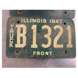 1947 FRONT ILL. LIC. TAG