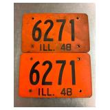 ILL 1948 LIC. TAGS