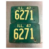 1947 ILL. LIC. TAGS
