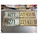 1956, 1979 IL PAIRS LIC. TAGS
