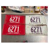 PAIR 1957 AND 58 IL. LIC. TAGS