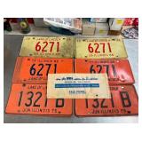 PAIRS IL LIC. TAGS 1968,69,75
