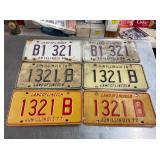 PAIRS IL LIC. TAGS 1958,76,77