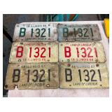 PAIRS IL LIC. TAGS 1965-67