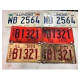 PAIRS IL LIC. TAGS 1952,53,79