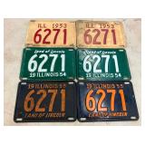 PAIRS IL LIC. TAGS 1953-55