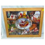 FRAMED SANTA CLAUS PUZZLE 35X28 1/2