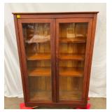 OAK DOUBLE DOOR BOOKCASE 38X54 1/2