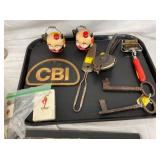 EARLY KITCHEN ITEMS, SHAKERS, KEYS