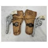 MARSHAL WYATT EARP HOLSTER W/ PISTOLS