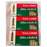 150RDS LELLIER BELLOT 9MM 115G. FMJ