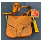 LEATHER CARRY BAG, HORNADY AMMO,POWDER