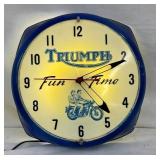 TRIUMPH MOTORCYCLE PLASTIC CLOCK