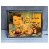 LIGHTED CAKE ROLL ICE CREAM SIGN