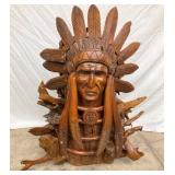 VERY ORNATE HANDCARVED NATIVE AMERICAN