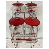 CLOSEUP VIEW LANCE JARS W/ LIDS