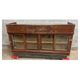 EARLY STORE COUNTER W/ GLASS FRONT
