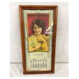 FRAMED 1932 ZAHNDS STAR BRAND CALENDAR