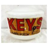 WHITE MILK GLASS KEYS SHADE 8X6