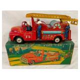 TIN LITHO FIRE TRUCK W/ ORIG. BOX