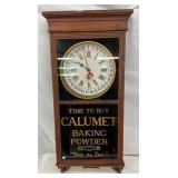 EARLY CALUMET BAKING POWDER WALL CLOCK