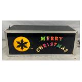 LIGHTED MERRY CHRISTMAS SPINNER SIGN